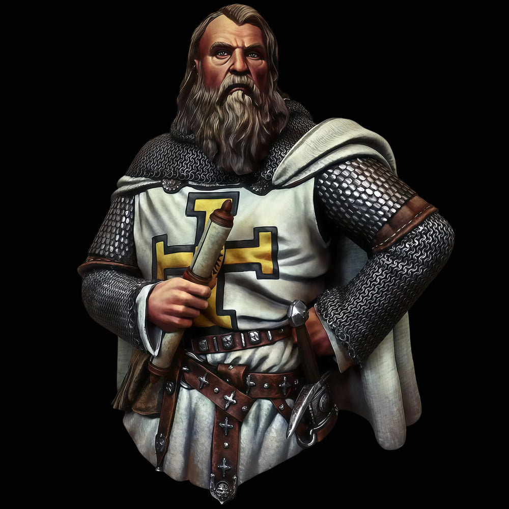 1/9 Medieval Crusader, Resin Model Bust Kit, Unassembled and Unpainted
