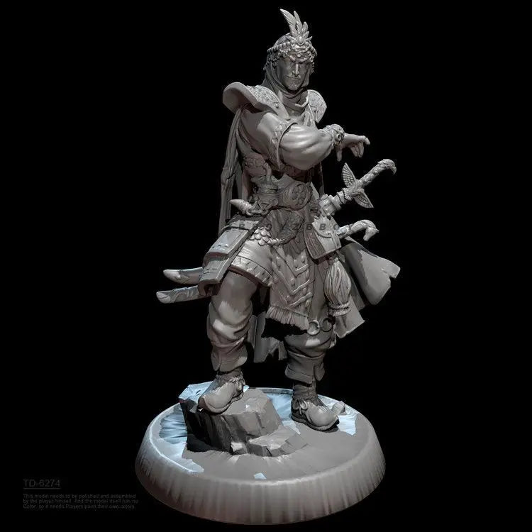 50mm Medieval Nile Warrior, Resin Model Figure Kit, Unassembled and Unpainted