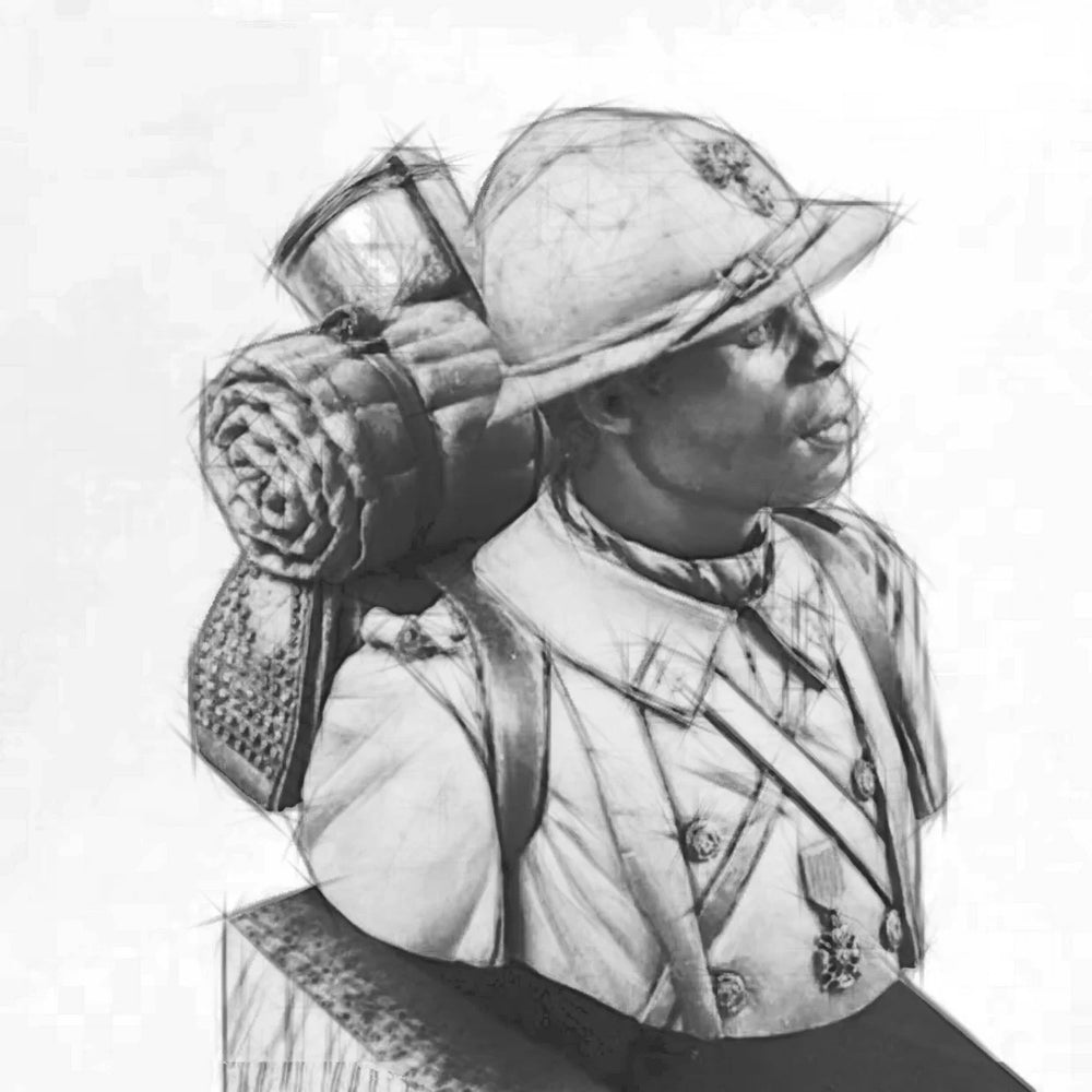 1/12 WWI Algerian Colonial Soldier, Resin Model Bust Kit, Unassembled and Unpainted