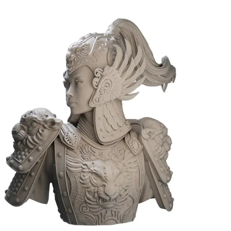 1/10 Chinese Female Generals, 3 Figures, Resin Model Bust Kit, Military Theme, Unassembled and Unpainted