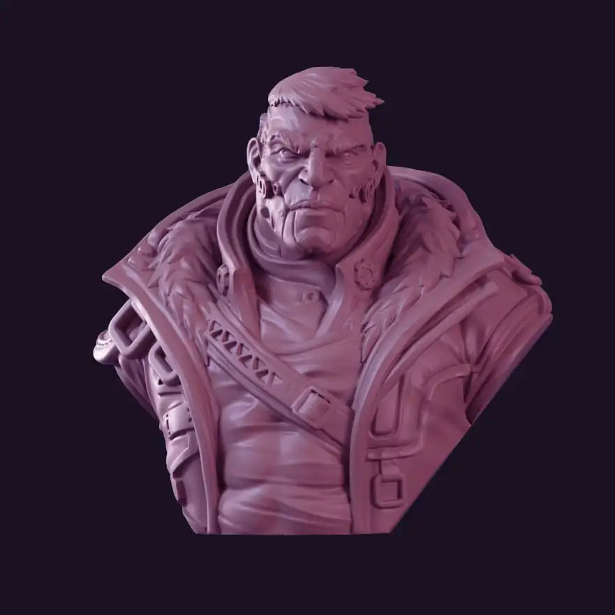 1/10 Scarred Tactical Commando, Resin Model Bust Kit, Fantasy Theme, Unassembled and Unpainted