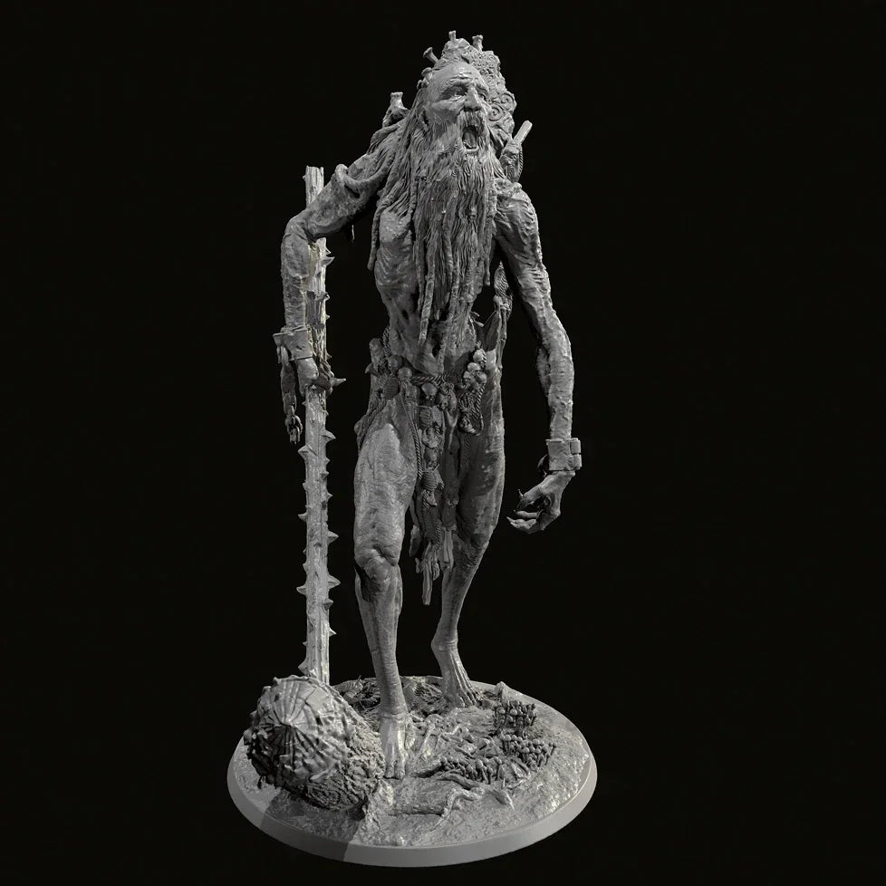 90mm Dark Fantasy Wizard, Resin Model Figure Kit, Fantasy Theme, Unassembled and Unpainted