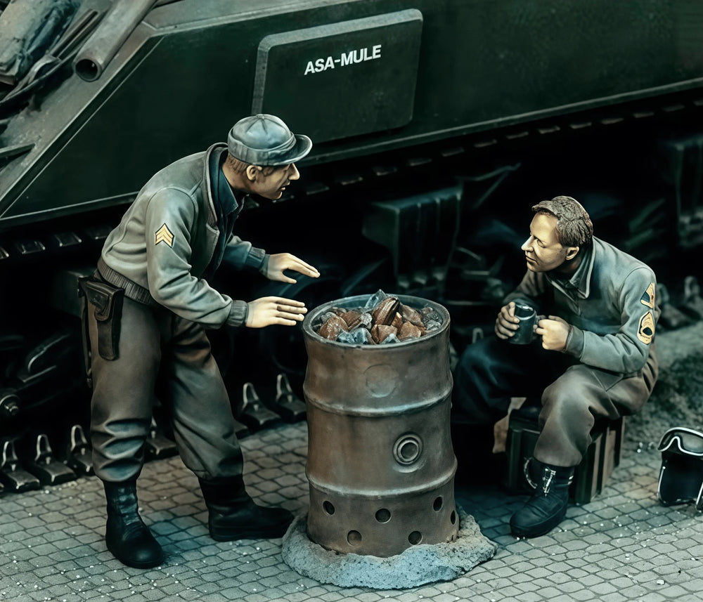 1/35 WWII Soldiers, 9 Figures, Resin Model Figure Kit, Unassembled and Unpainted