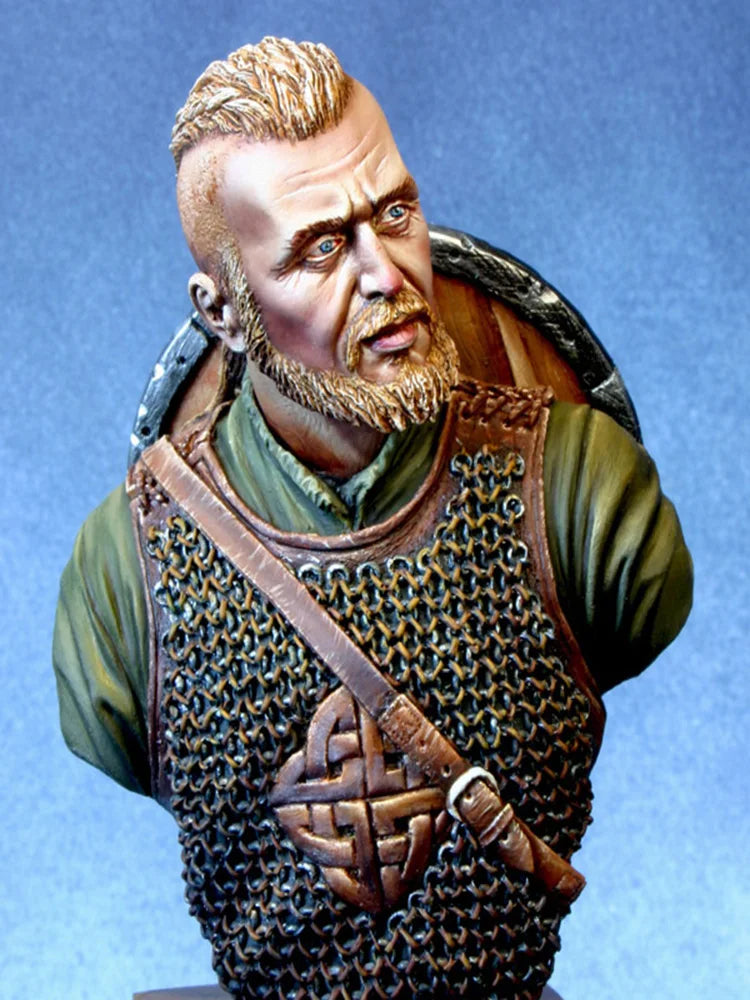 1/10 Medieval European Warrior, Resin Model Bust Kit, Unassembled and Unpainted
