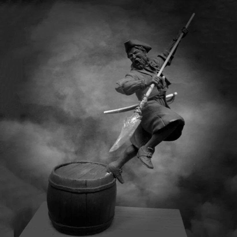 1/24 Harpooner Warrior, Resin Model Figure Kit, Fantasy Theme, Unassembled and Unpainted