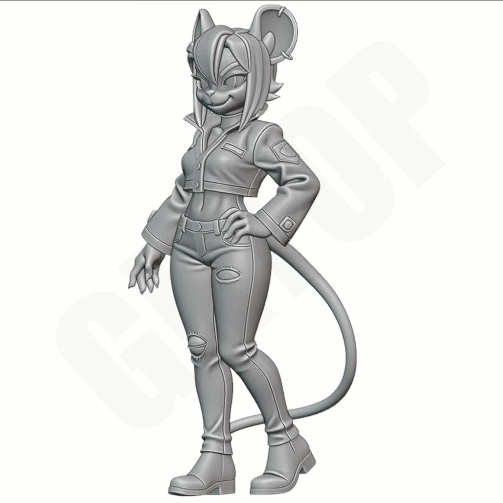 1/24 Anthropomorphic Mouse Character, Resin Model Figure Kit, Unassembled and Unpainted