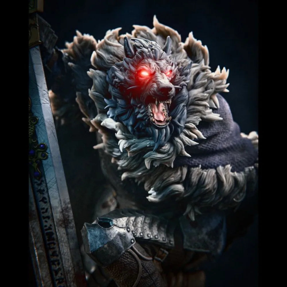 Dark Fantasy Half-Wolf Knight, Resin Model Figure Kit, Fantasy Theme, Unassembled and Unpainted