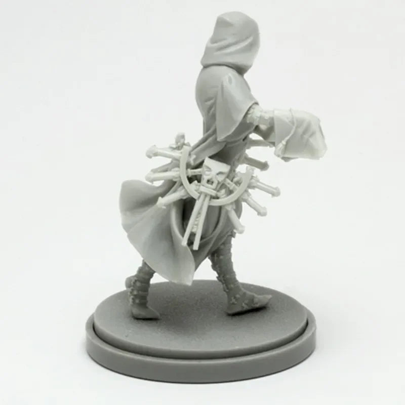30mm Dark Fantasy Hooded Warrior, Resin Model Figure Kit, Fantasy Theme, Unassembled and Unpainted