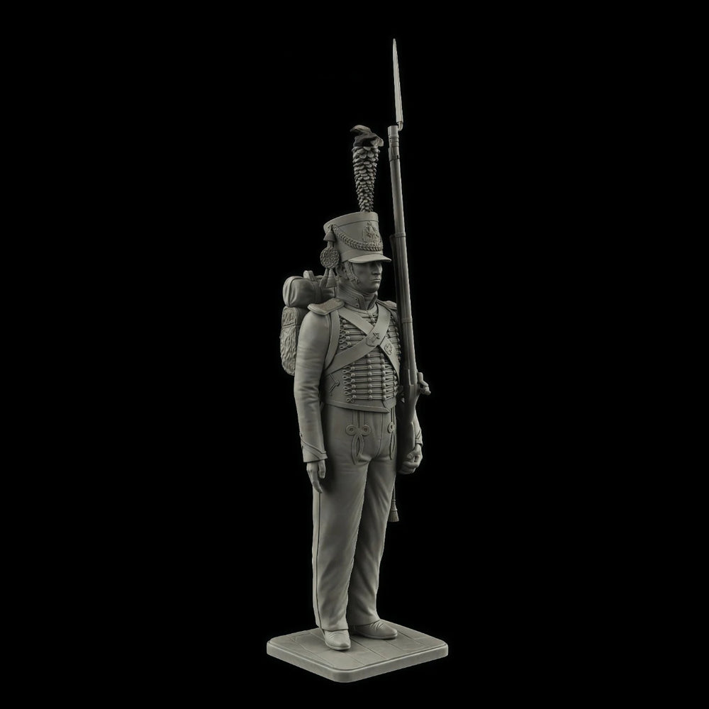 75mm Napoleonic French Marine Infantry Private, Resin Model Figure Kit, Unassembled and Unpainted