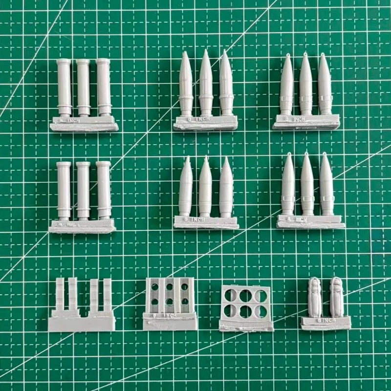 1/35 WWII 8-Inch Howitzer Ammo Set, Resin Model Diorama Kit, Unassembled and Unpainted