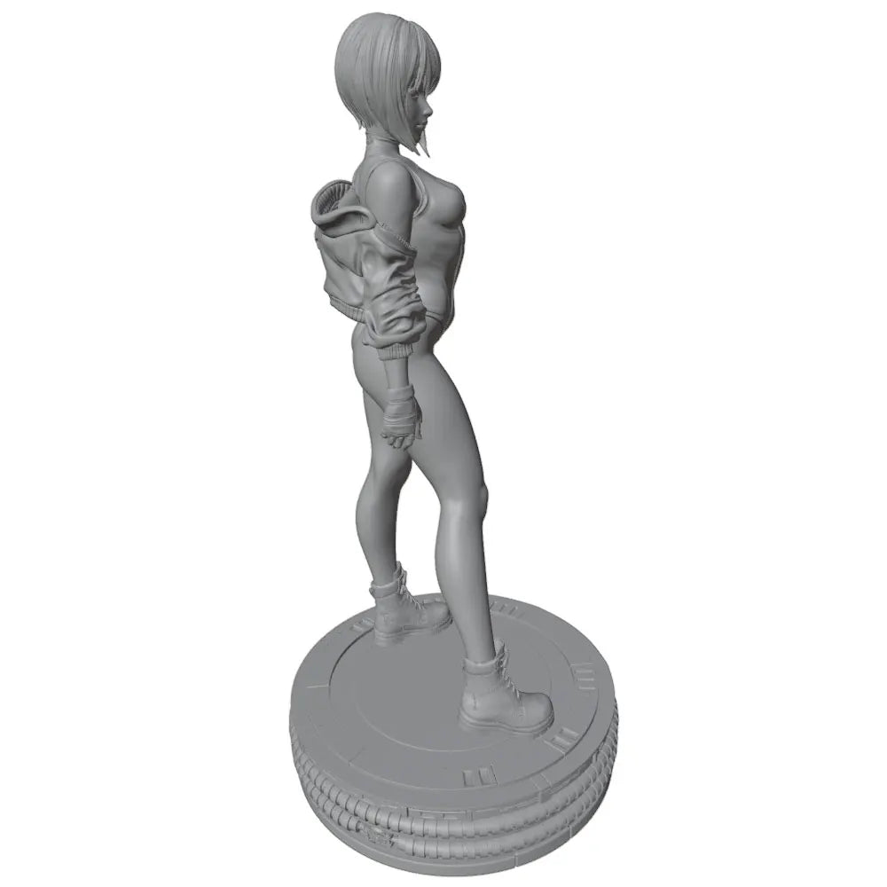 1/24 Woman in Ornate Shoulder Armor, Resin Model Figure Kit, Anime Theme, Unassembled and Unpainted