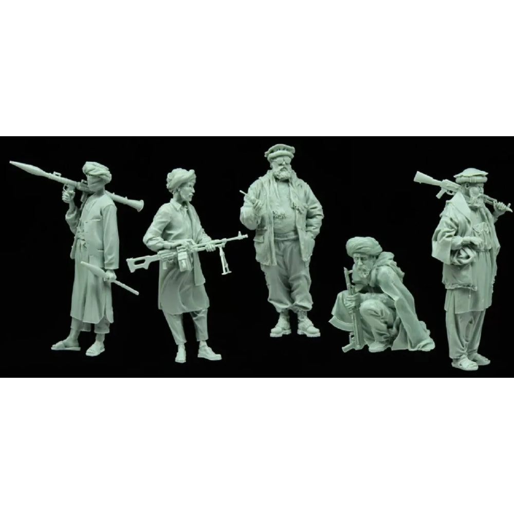 1/35 Modern Afghan Insurgents, 5 Figures, Resin Model Figure Kit, Unassembled and Unpainted