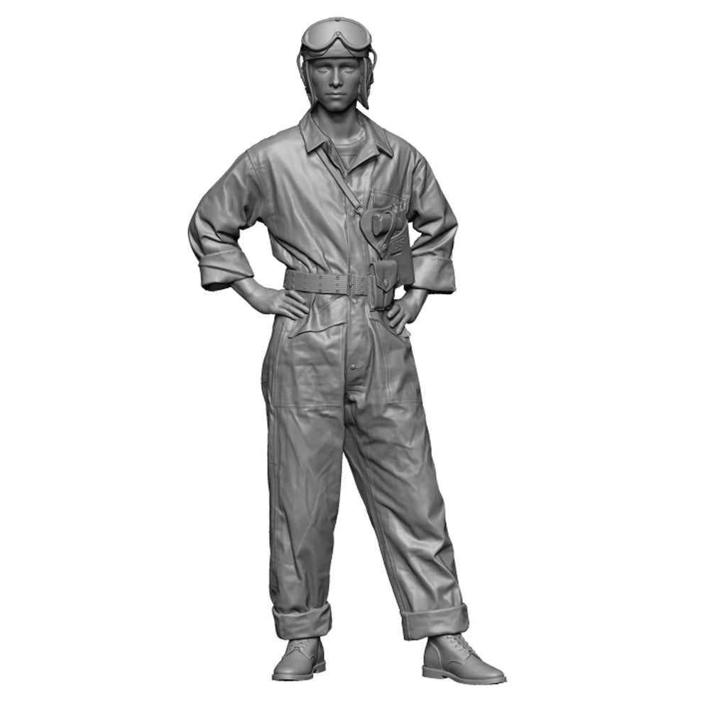 1/35 WWII US Tank Commander in Tanker Suit, Resin Model Figure Kit, Unassembled and Unpainted