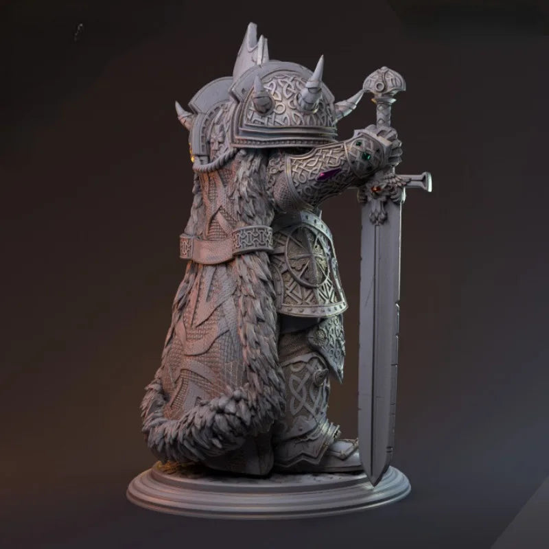 1/24 Demonic Chaos Knight with Spiked Armor, Resin Model Figure Kit, Fantasy Theme, Unassembled and Unpainted