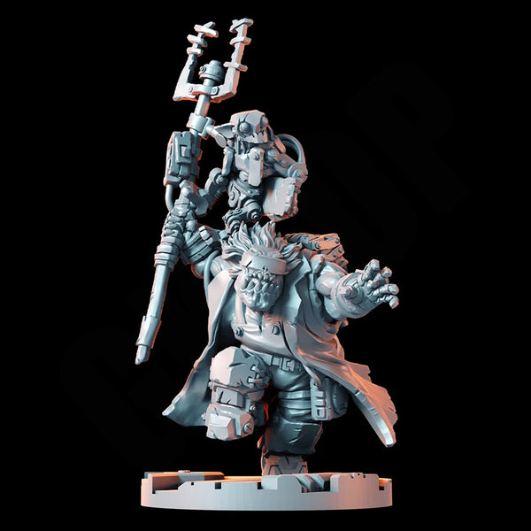 1/35 Orc Tech Shaman, Resin Model Figure Kit, Fantasy Theme, Unassembled and Unpainted