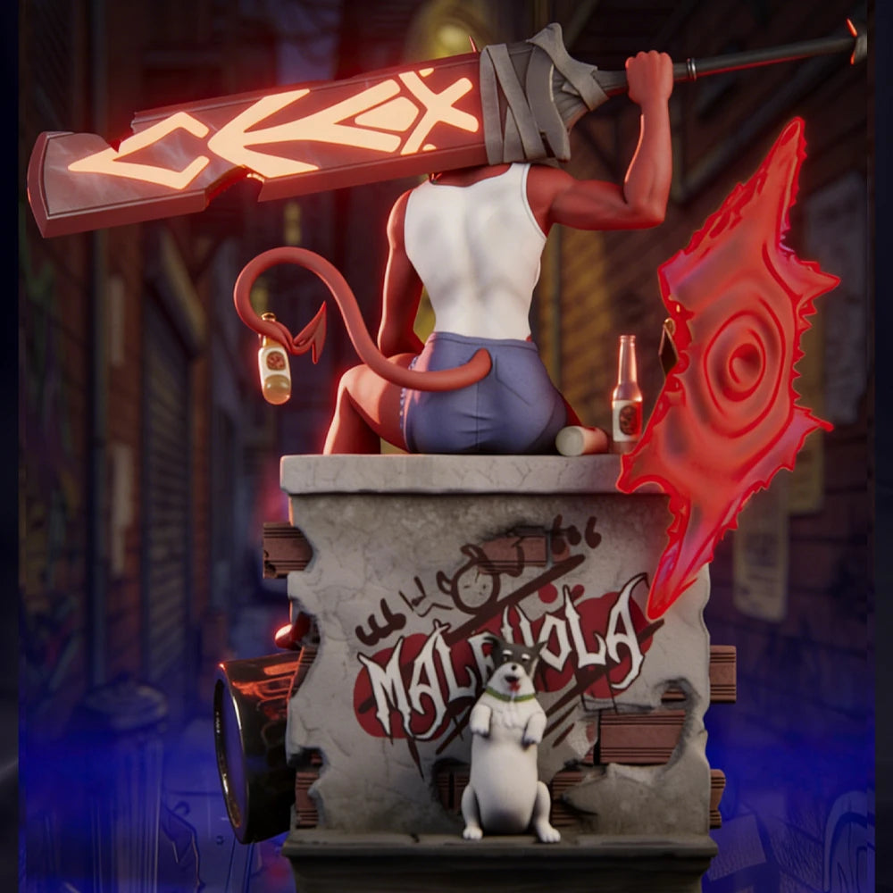 1/12 Devil Girl Warrior, Resin Model Figure Kit, Fantasy Theme, Unassembled and Unpainted