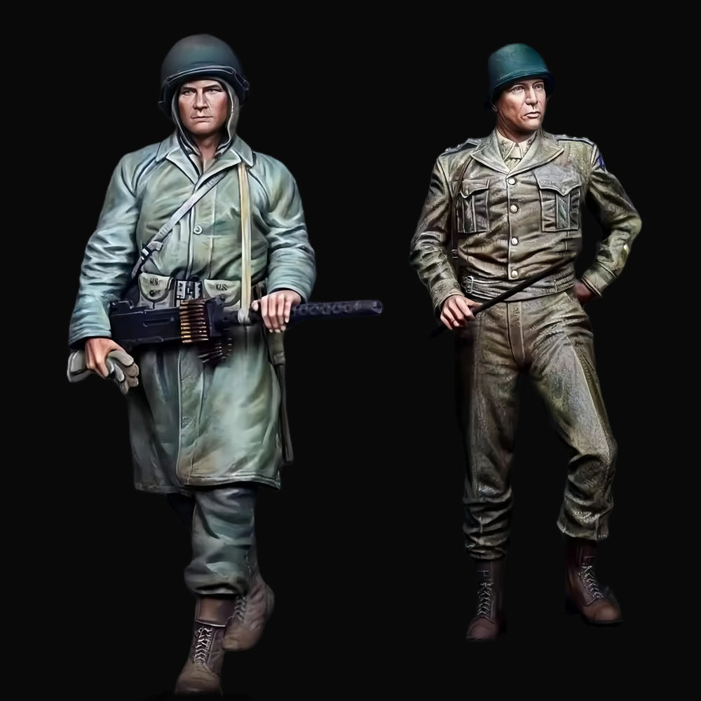 1/16 WWI Soldiers & Officers, 6 Figures, Resin Model Figure Kit, Unassembled and Unpainted
