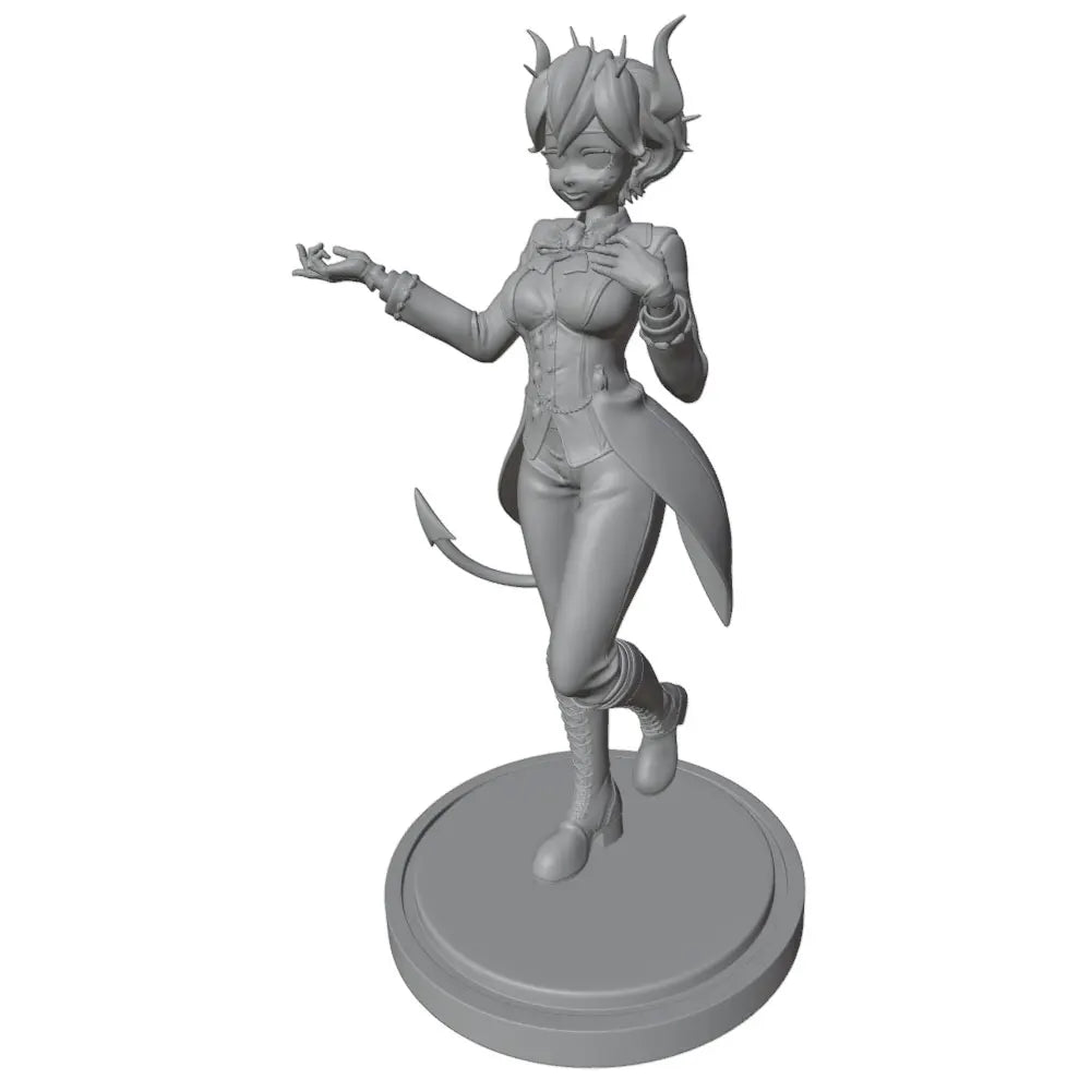 1/24 Spiky-Horned Demon in Tactical Coat, Resin Model Figure Kit, Anime Theme, Unassembled and Unpainted