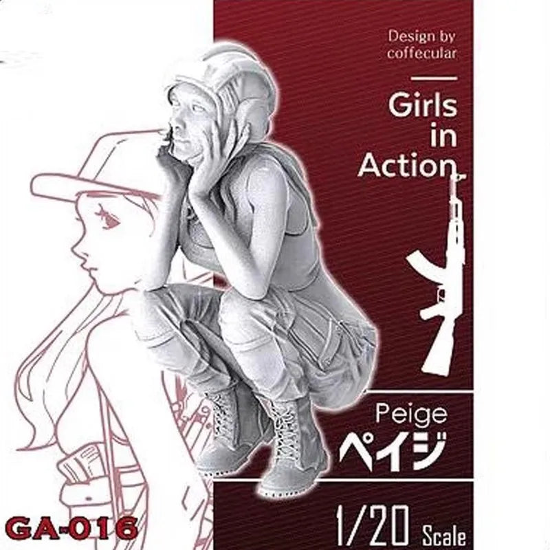 1/20 Paige Character, Resin Model Figure Kit, Anime Theme, Unassembled and Unpainted