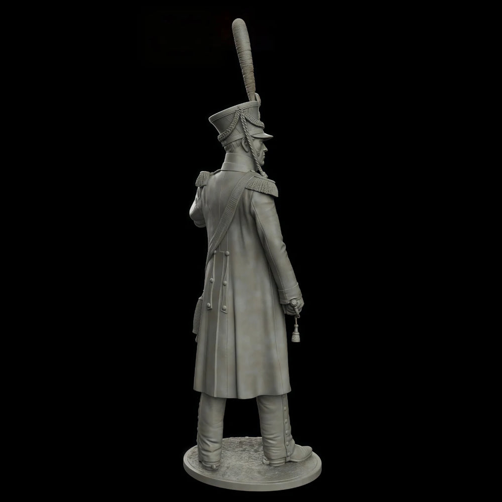 75mm Napoleonic Russian Grenadiers Officer, Resin Model Figure Kit, Unassembled and Unpainted