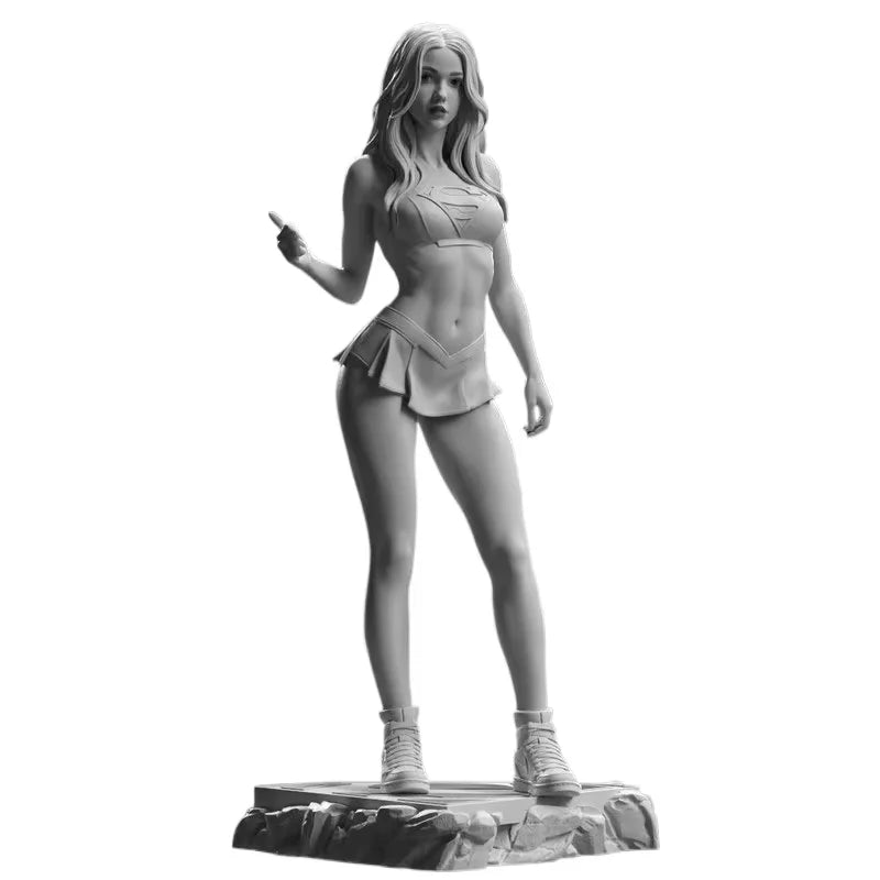 270mm Supergirl, Resin Model Figure Kit, Anime Theme, Unassembled and Unpainted