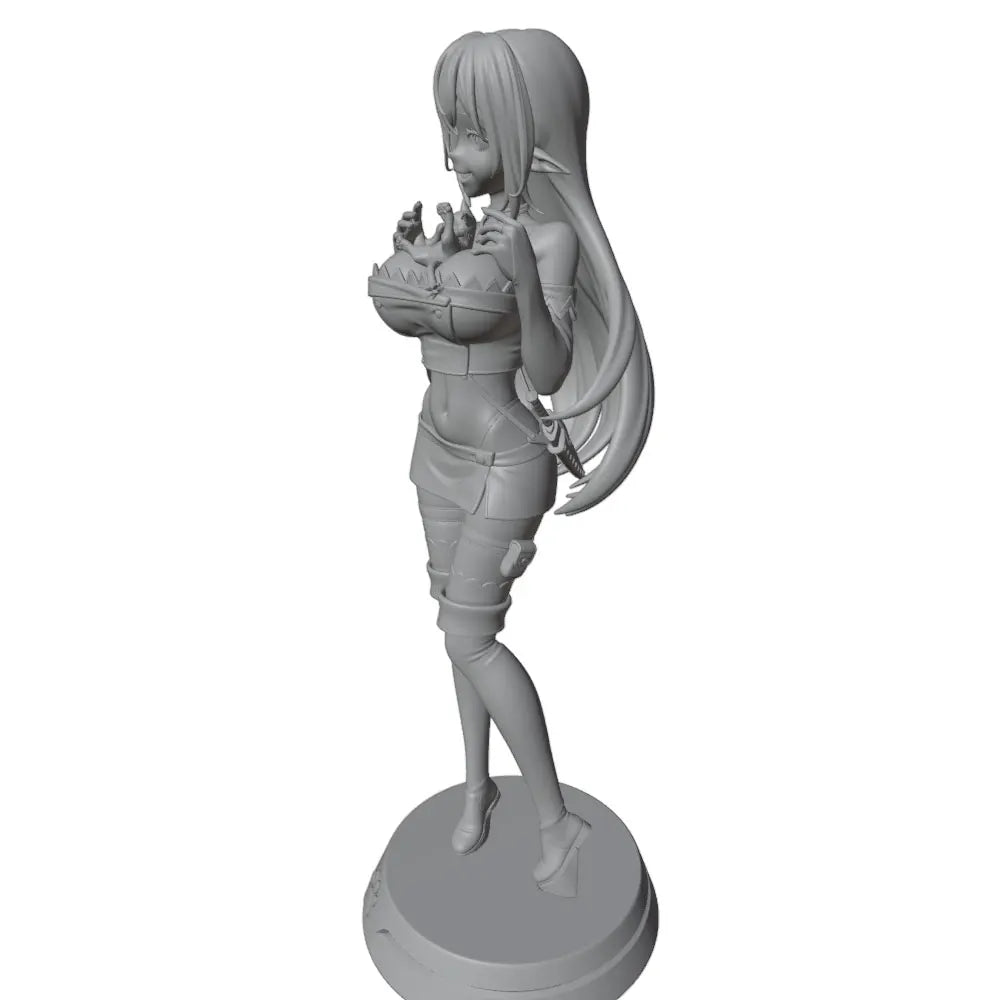 1/24 Long-Haired Anime Tactical Officer, Resin Model Figure Kit, Anime Theme, Unassembled and Unpainted