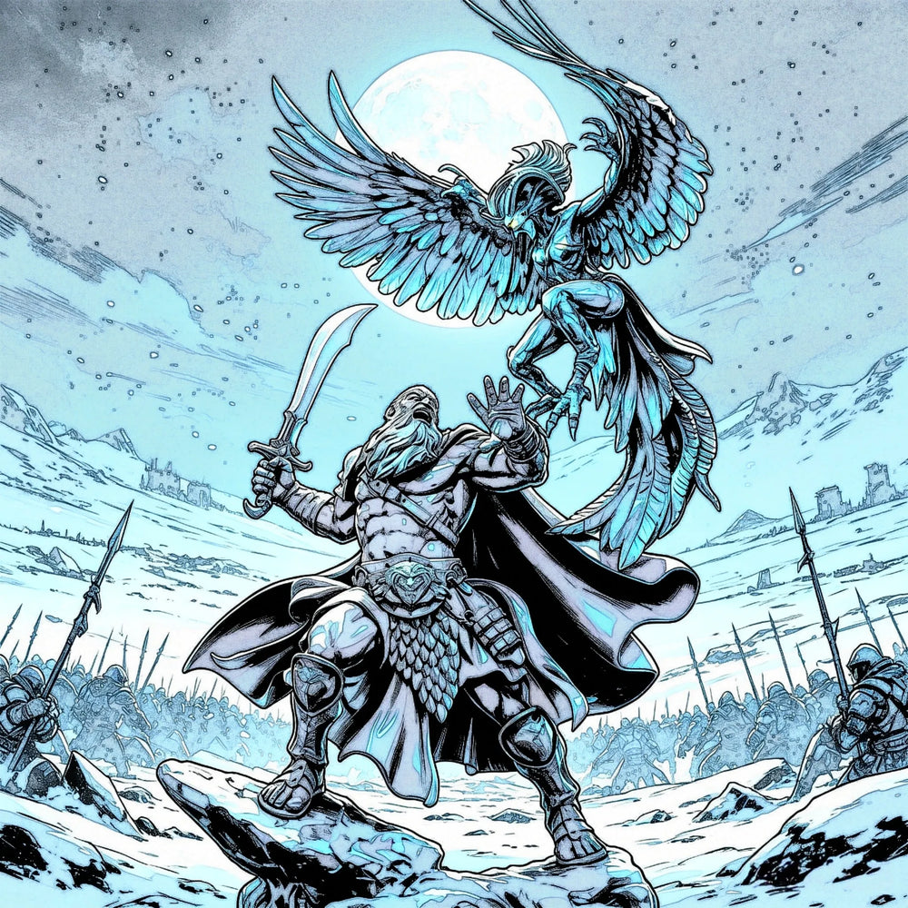 1/24 Medieval Viking Berserker with Eagle, 2 Figures, Resin Model Figure Kit, Unassembled and Unpainted