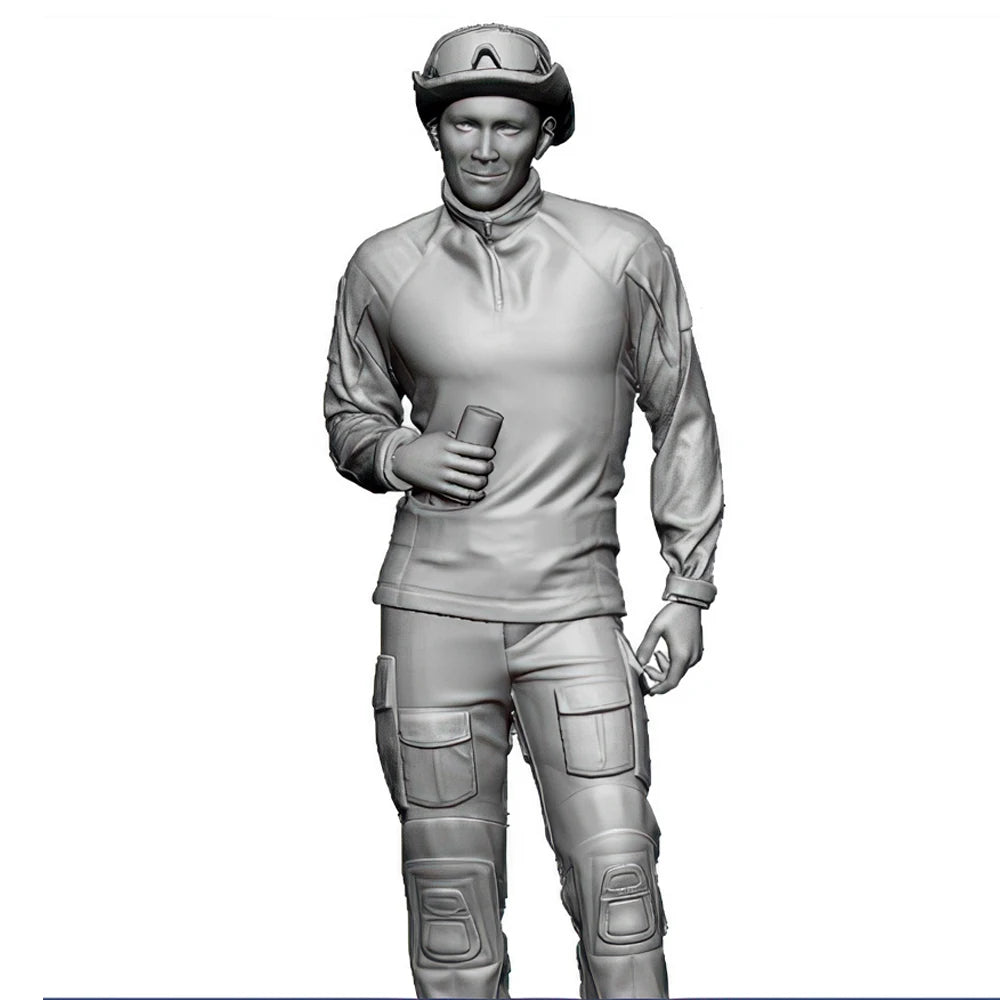 1/35 Modern Ukrainian Soldier, Resin Model Figure Kit, Unassembled and Unpainted