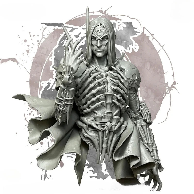 1/12 Dark Fantasy Death Skeleton Warrior, Resin Model Bust Kit, Fantasy Theme, Unassembled and Unpainted
