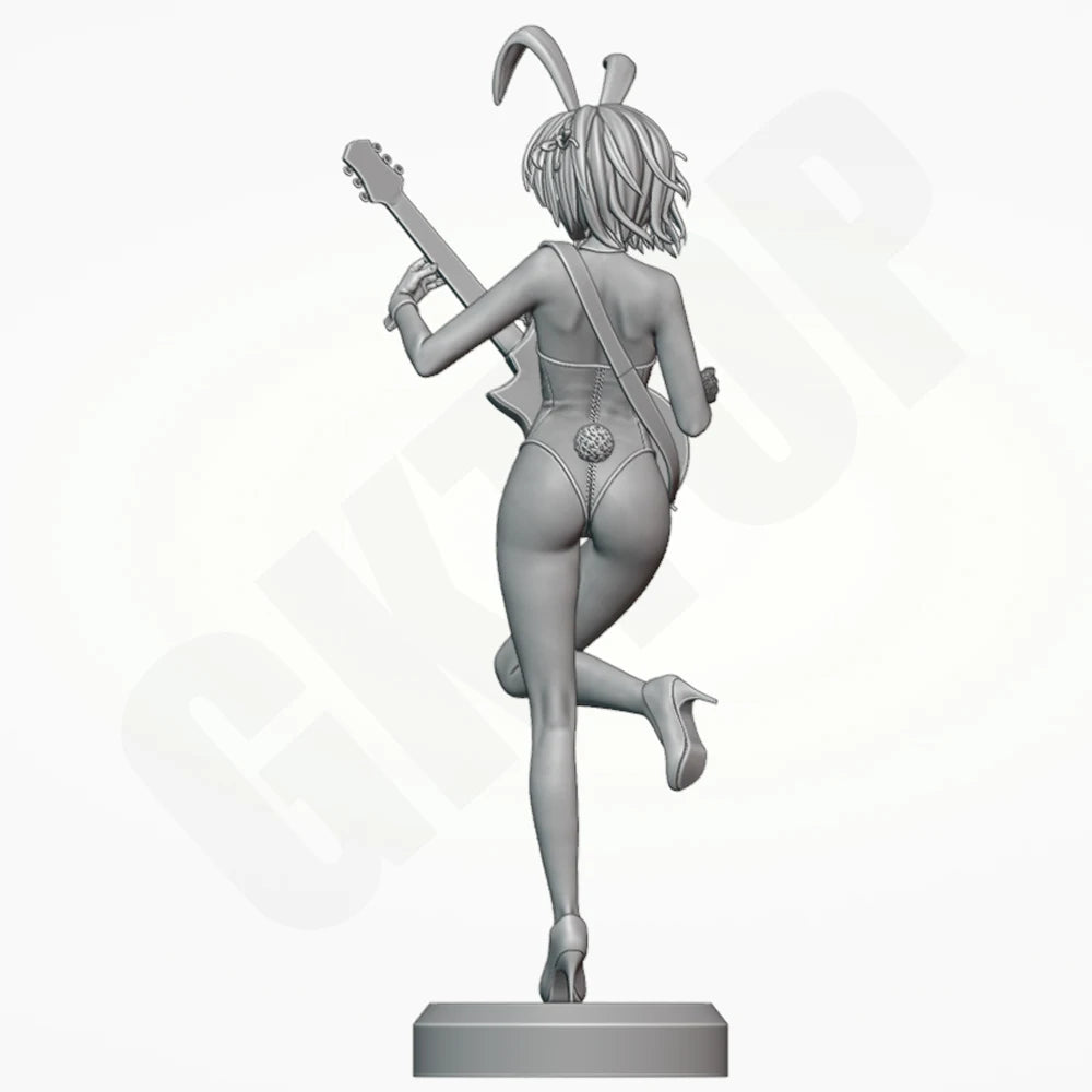 1/24 Bunny-Ear Musician, Resin Model Figure Kit, Anime Theme, Unassembled and Unpainted