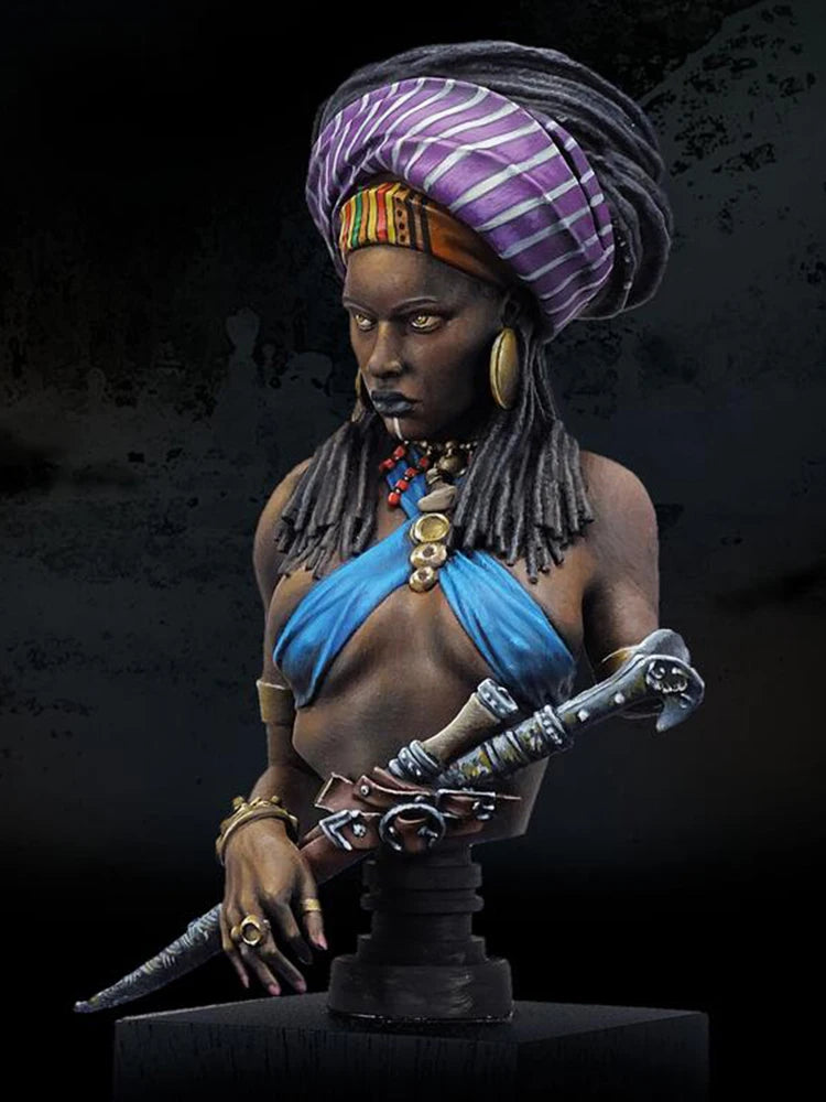 1/10 Female Fantasy Warrior, Resin Model Bust Kit, Fantasy Theme, Unassembled and Unpainted