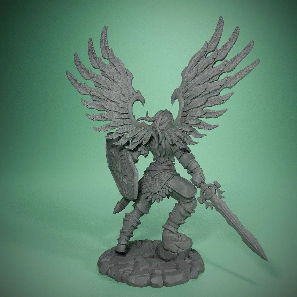 57mm Winged Female Warrior, Resin Model Figure Kit, Fantasy Theme, Unassembled and Unpainted