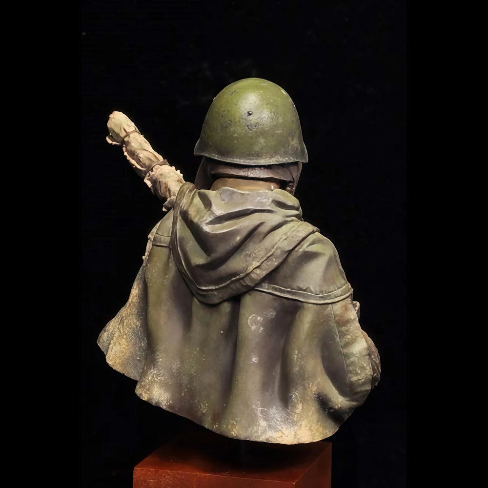200mm WWI Russian Sniper, Resin Model Bust Kit, Unassembled and Unpainted