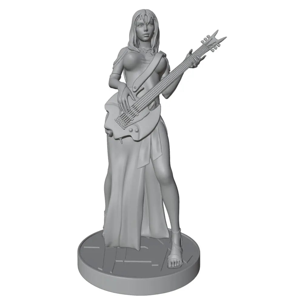 1/24 Female Guitarist, Resin Model Figure Kit, Anime Theme, Unassembled and Unpainted