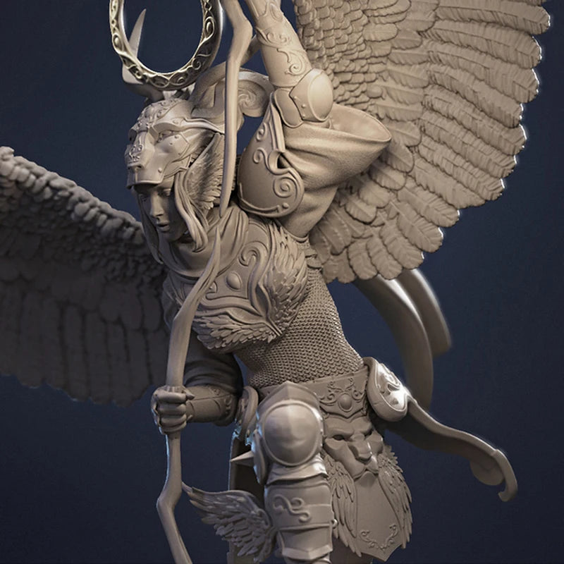 160mm Winged Angel/Demon Warrior, Resin Model Figure Kit, Fantasy Theme, Unassembled and Unpainted