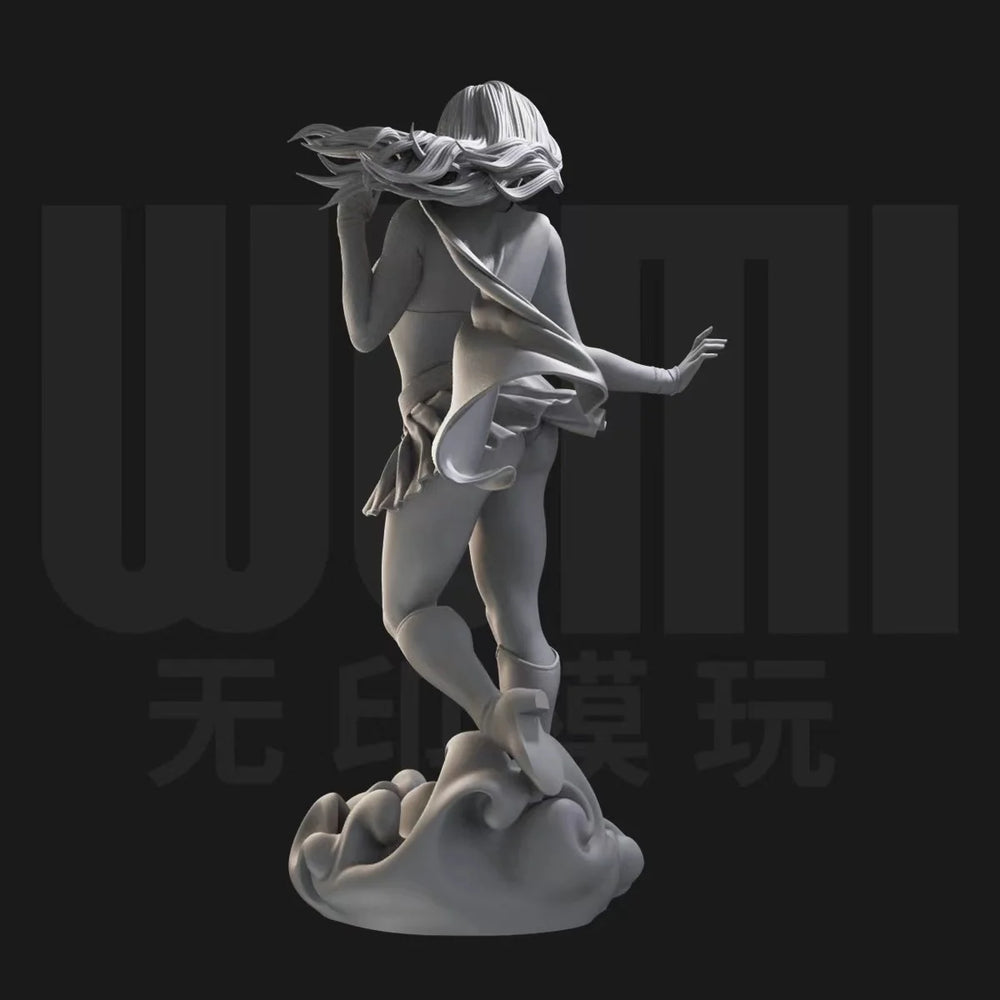 1/24 Warrior in Acrobatic Pose with Flowing Robes, Resin Model Figure Kit, Fantasy Theme, Unassembled and Unpainted