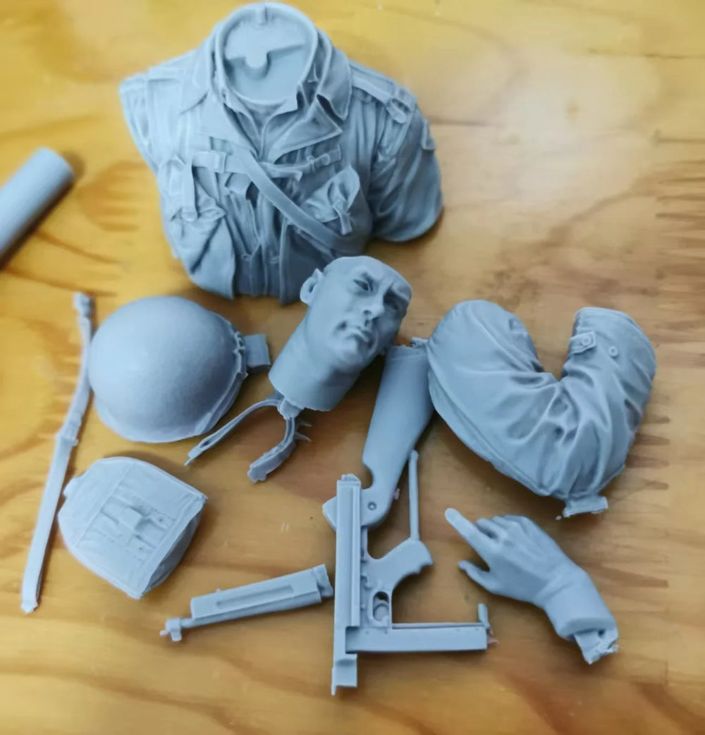 1/16 WWII US Army Commander, Resin Model Bust Kit, Unassembled and Unpainted