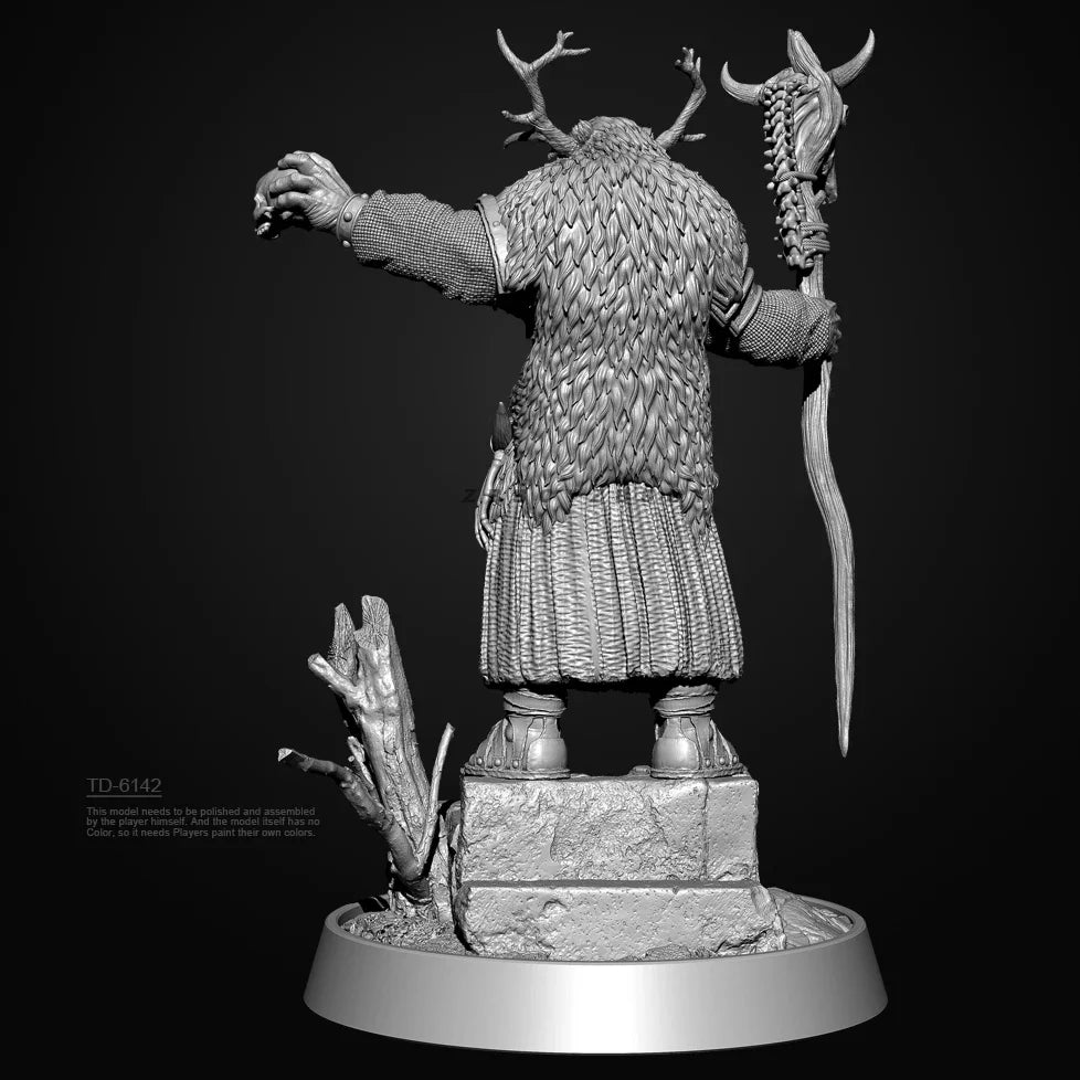50mm Chaos Barbarian Warrior, Resin Model Figure Kit, Fantasy Theme, Unassembled and Unpainted