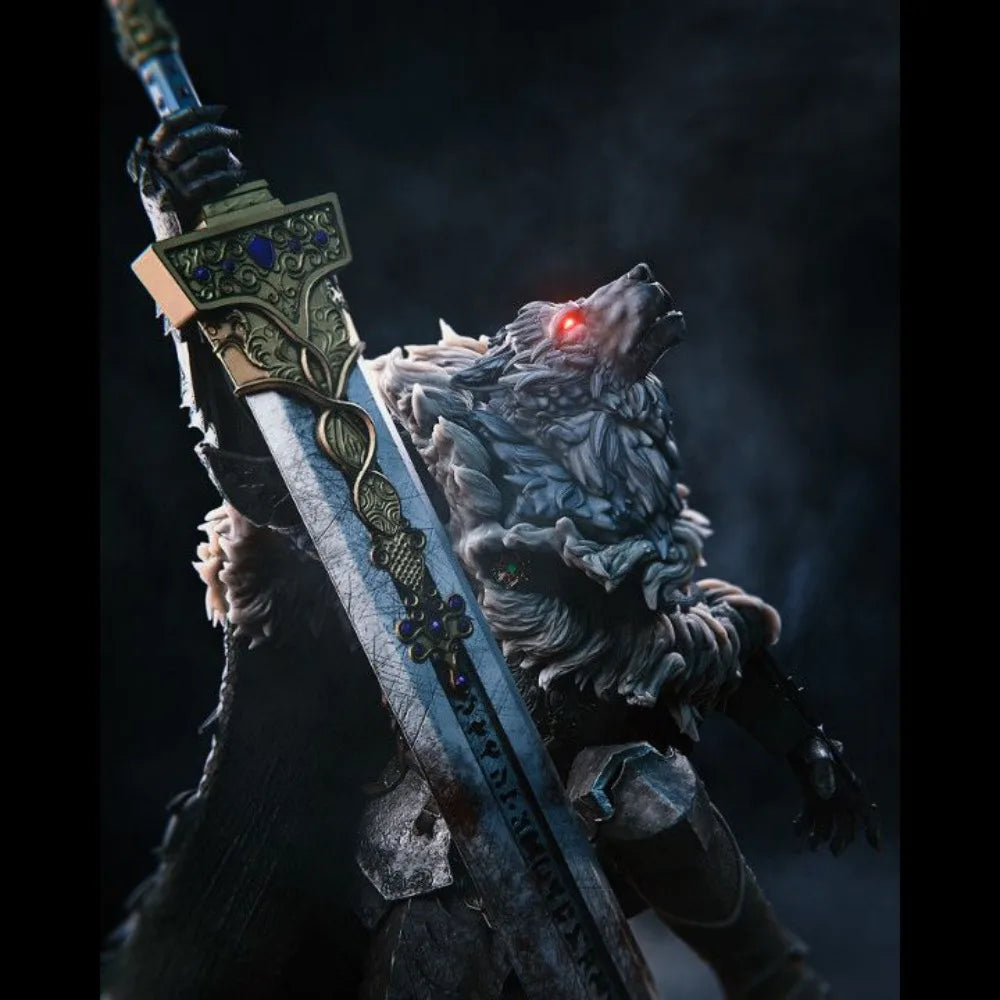 Dark Fantasy Half-Wolf Knight, Resin Model Figure Kit, Fantasy Theme, Unassembled and Unpainted