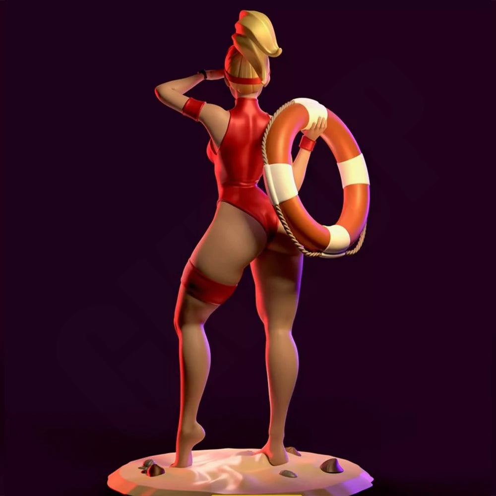 1/24 Modern Beach Lifeguard, Resin Model Figure Kit, Unassembled and Unpainted