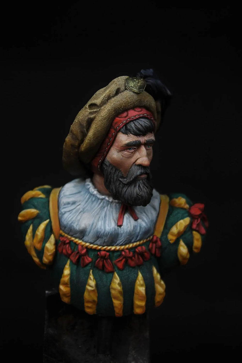 1/10 Renaissance Nobleman, Resin Model Bust Kit, Fantasy Theme, Unassembled and Unpainted