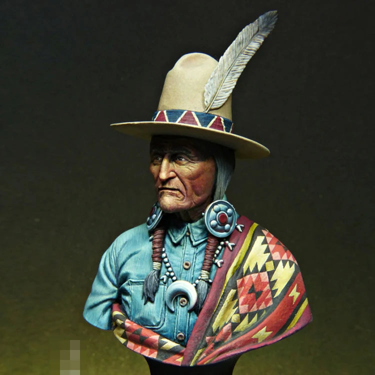 1/12 Modern Navajo Person, Resin Model Bust Kit, Unassembled and Unpainted