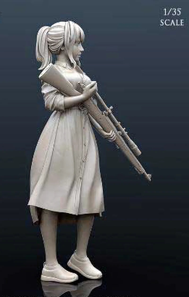 1/35 Modern Female Soldier Manther, Resin Model Figure Kit, Unassembled and Unpainted