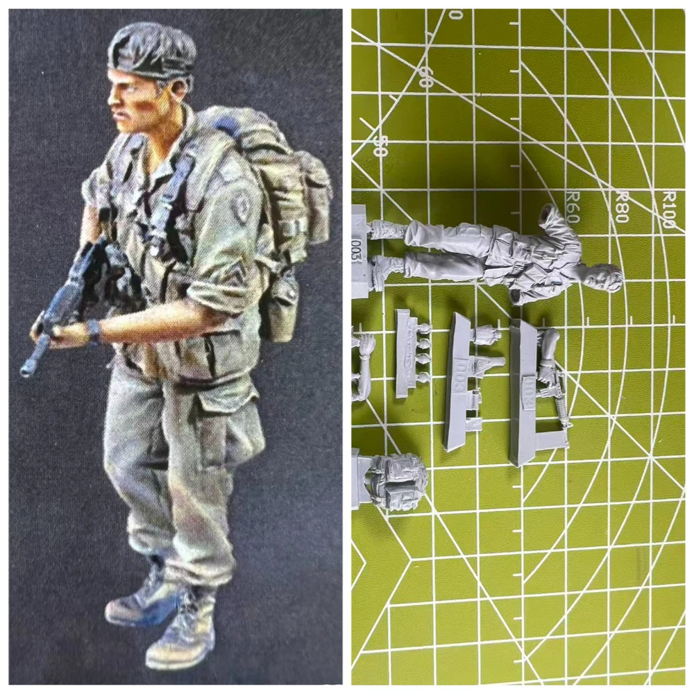 1/35 Modern US Sergeant Tactical Combat, Resin Model Figure Kit, Unassembled and Unpainted