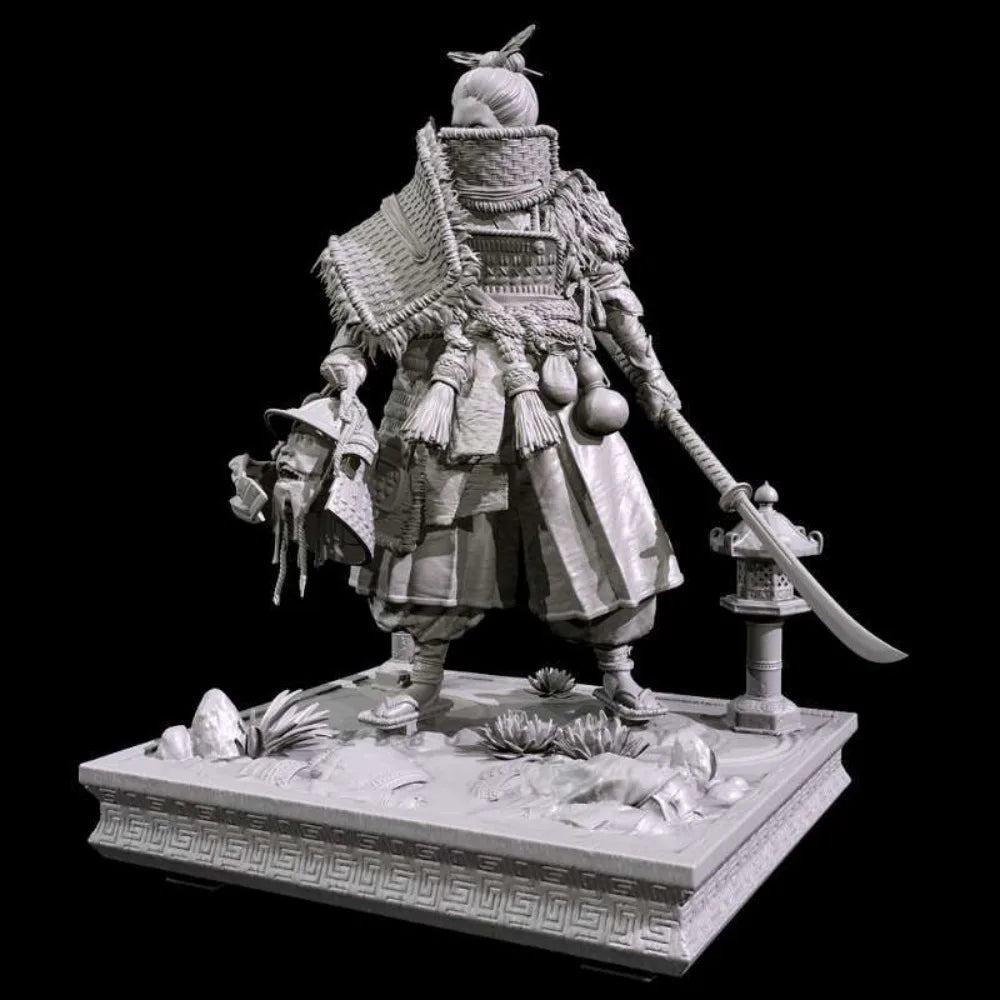 35mm Medieval Ghostfaced Samurai, Resin Model Figure Kit, Unassembled and Unpainted