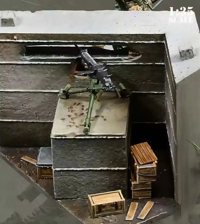 1/35 WWII USMC Bunker Defense, 5 Figures, Resin Model Diorama Kit, Unassembled and Unpainted