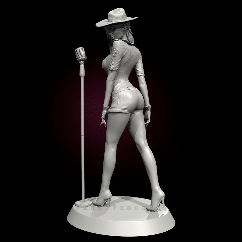 38mm Cabaret Performer Pinup, Resin Model Figure Kit, Unassembled and Unpainted