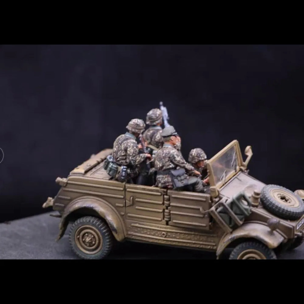 1/35 WWII German Soldiers Set, 5 Figures, Resin Model Figure Kit, Unassembled and Unpainted