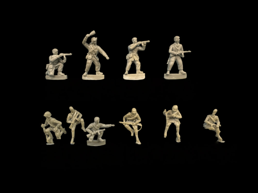 Modern Infantry Throwing Team, 10 Figures, Resin Model Figure Kit, Unassembled and Unpainted