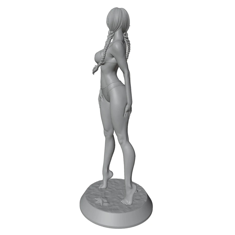 1/24 Anime-Inspired Female Pin-up, Resin Model Figure Kit, Unassembled and Unpainted